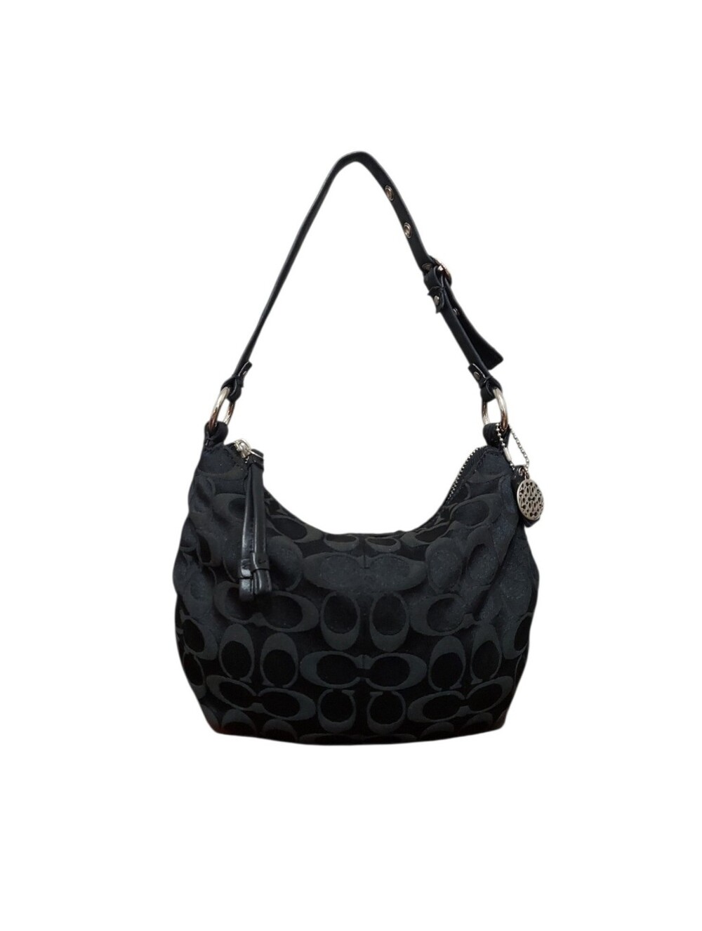 Coach Mini Vintage Signature Cresent Hobo Y2K With Chrome Hardware No. 42735